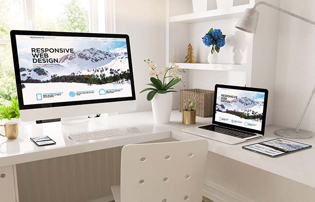Website Design Office Online Laptop